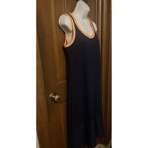 Topshop Kate Moss Sundress Women's Size Medium Dark Blue Multicolor Accents NWT
